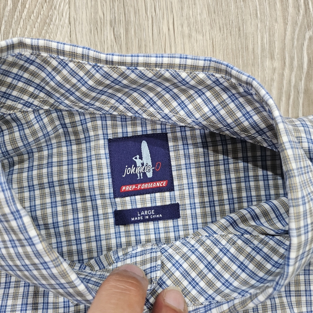 Johnnie-o Men's Blue Checkered Shirt - Picture 3 of 7